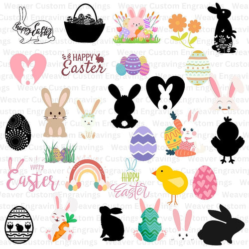 30 Easter Images Bundle: SVG PNG PDF