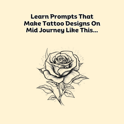 Digital tattoo art creation using Midjourney example.