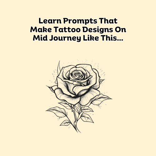 Digital tattoo art creation using Midjourney example.