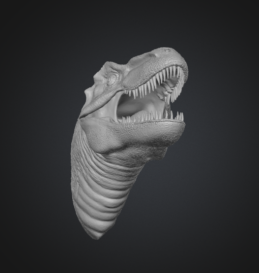 Realistic dinosaur wall sculpture for home decor STL