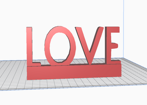 "STL files of inspirational words 'Live, Laugh, Love' for 3D printing at home."