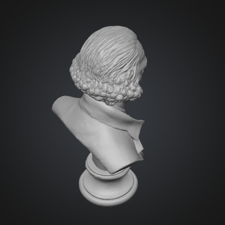 George Washington Bust 3D Model: STL GLB OBJ