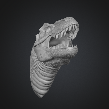 Realistic dinosaur wall sculpture for home decor STL