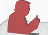 "Free STL file of Donald Trump 2D silhouette for 3D printing"
