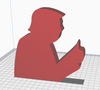 "Free STL file of Donald Trump 2D silhouette for 3D printing"