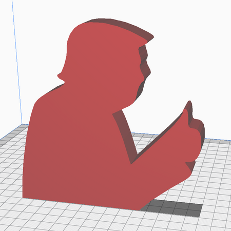 "Free STL file of Donald Trump 2D silhouette for 3D printing"