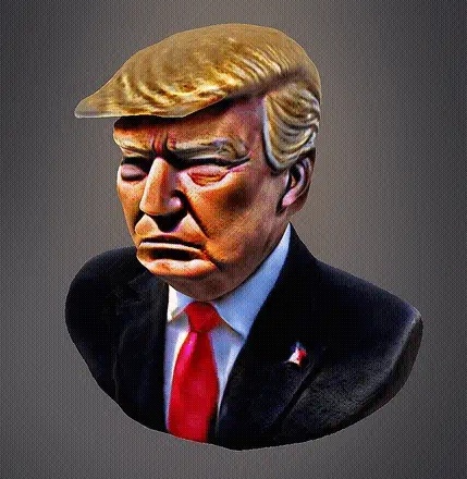 "3D Printable Donald Trump Bust STL File"