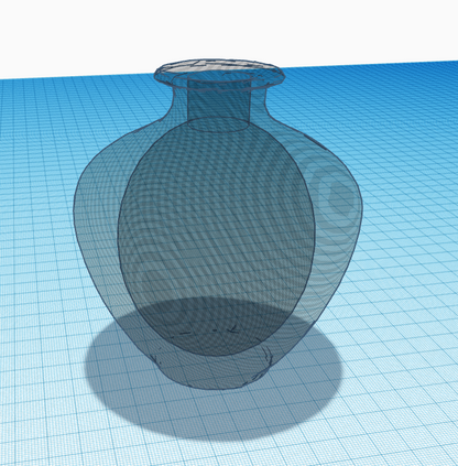 Elegant minimalist vase design with small opening 3D print file