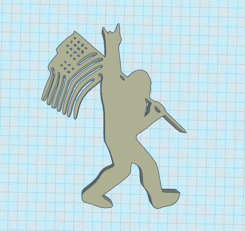 Sasquatch Patriot: STL 3D File