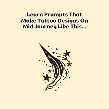 Example of geometric tattoo art created with Midjourney guide.