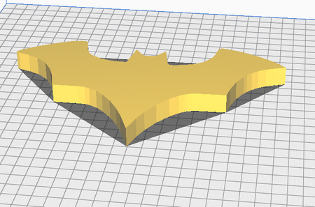 "Batman-inspired logo STL 3D printable file for crafting"