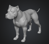 3D printed pitbull model side view – muscular and realistic