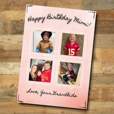 Editable Mimi birthday card digital template