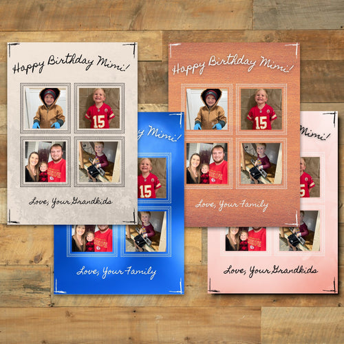 Birthday Card for Mimi Template: 4-Pack