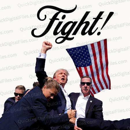 "Fight" President Trump Graphic PNG