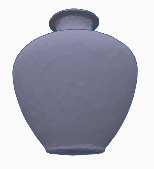 3D printable minimalist vase with wide base STL file