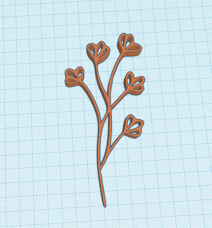 "Easy-print abstract style flowers 3D model for DIY projects"