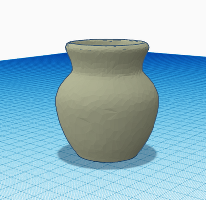 Functional vase design STL for 3D printing with interior water holder