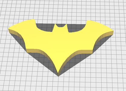 "DIY-friendly Batman logo recreation for 3D printing projects"