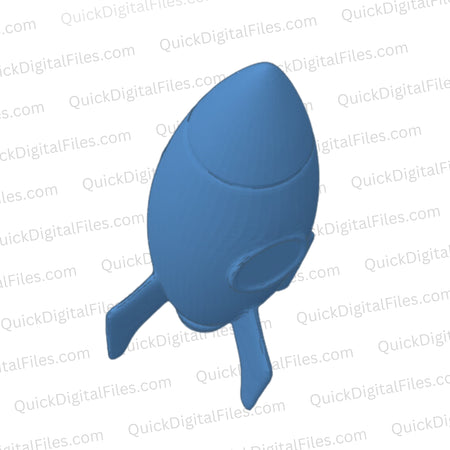 High-quality rocket STL file for kids’ toys or desk decor
