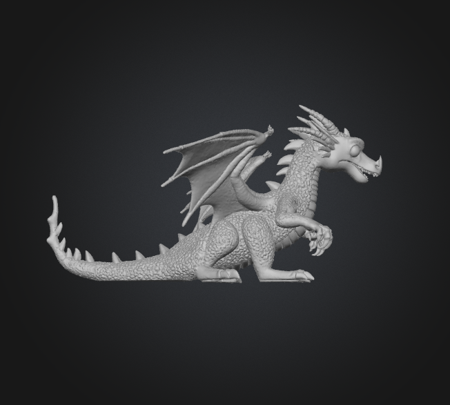 mythical dragon figurine 3d file
