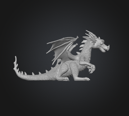 mythical dragon figurine 3d file

