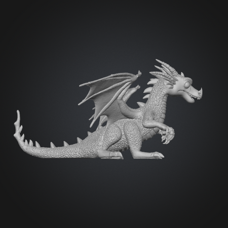 mythical dragon figurine 3d file
