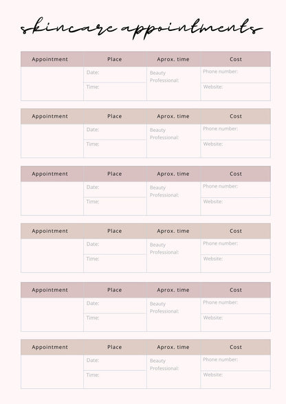 Printable Self Care Journal Planner
