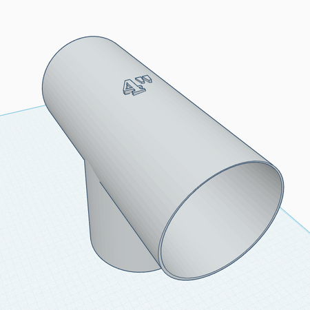 3D STL file for 4-inch duct T splitter with snug-fit design
