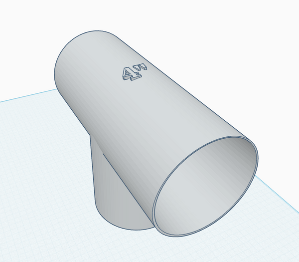 3D STL file for 4-inch duct T splitter with snug-fit design
