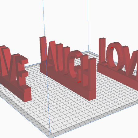"3D printable words 'Live, Laugh, Love' with stands for home decor."