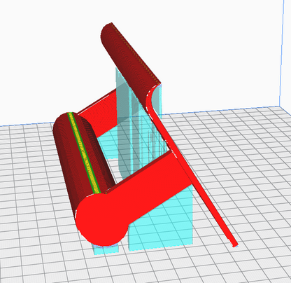 STL & GCODE digital design file for 3d printed concrete curb rounding trowel 
