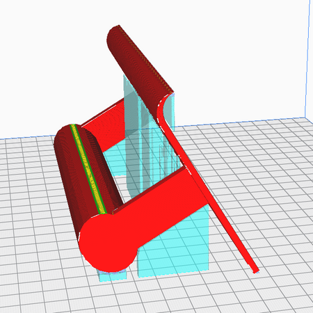 STL & GCODE digital design file for 3d printed concrete curb rounding trowel 