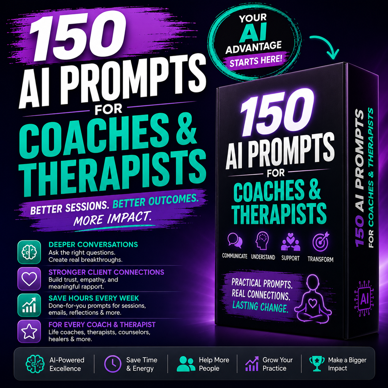 AI prompts for coaches and therapists HTML app