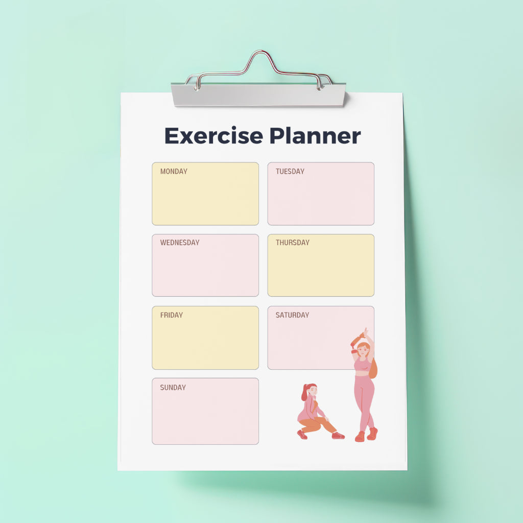 Exercide Plan.pdf Printable Exercise Planner PDF - Weekly Workout Schedule – Quick ...