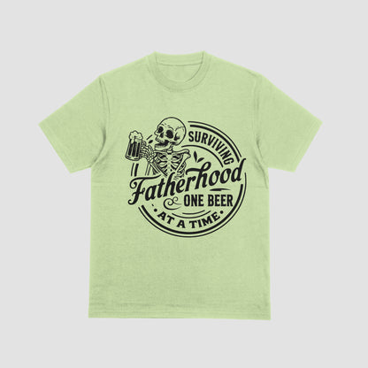 dad t shirt design svg with beer and skeleton art