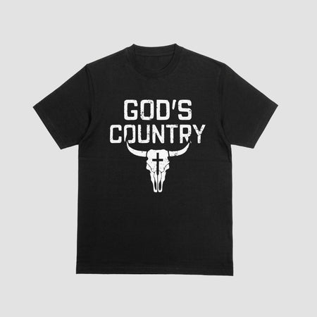 "Country-Themed God's COUNTRY Design for T-Shirts and Posters"