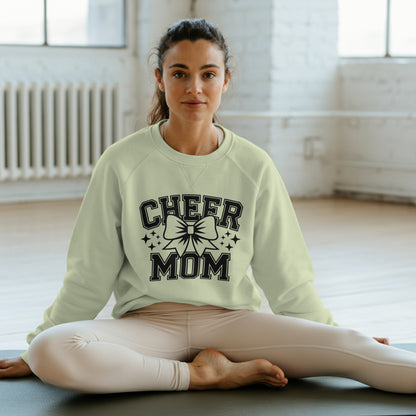 cheer mom shirt svg for Cricut with bold letters and bow
