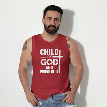 "Bold White Text 'Child of God' Design for T-Shirts"