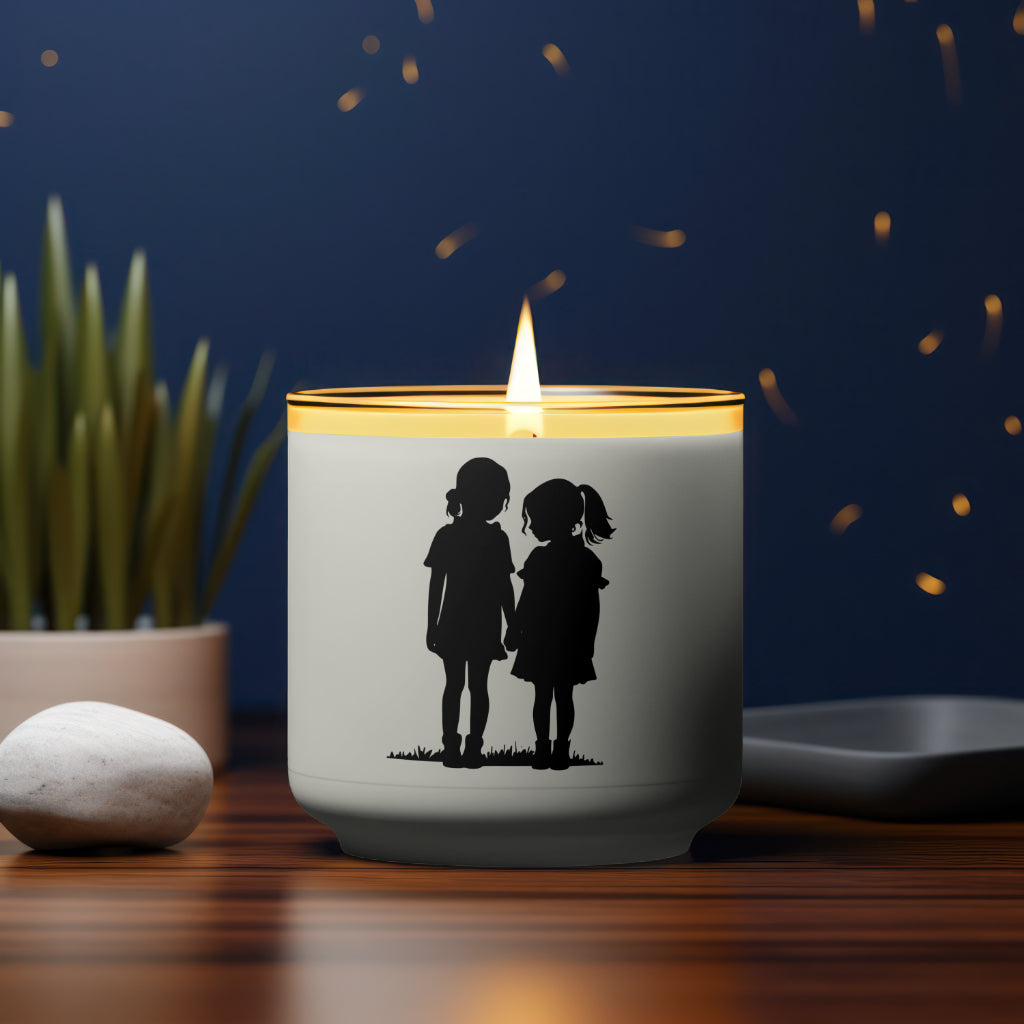 Friendship SVG clipart featuring young girls in a silhouette
