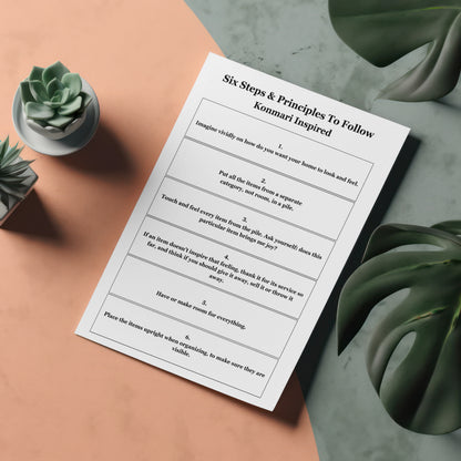 Printable decluttering checklist for a clutter-free home
