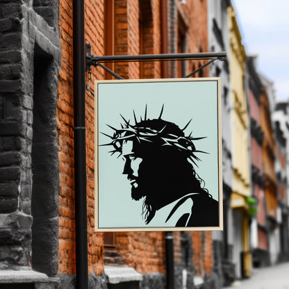 Jesus SVG silhouette with crown of thorns
