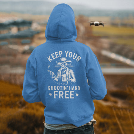 Keep Your Shootin' Hand Free skeleton design PNG
