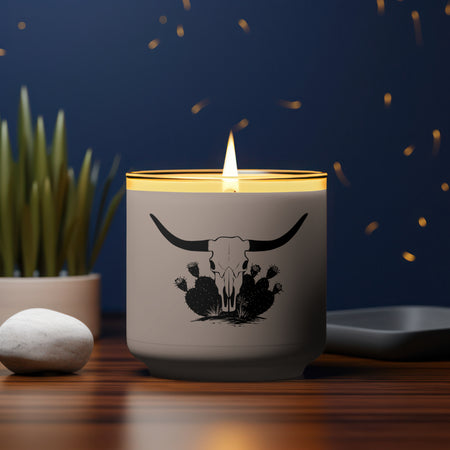 "Desert Theme Bull Skull Graphic in Monochrome"