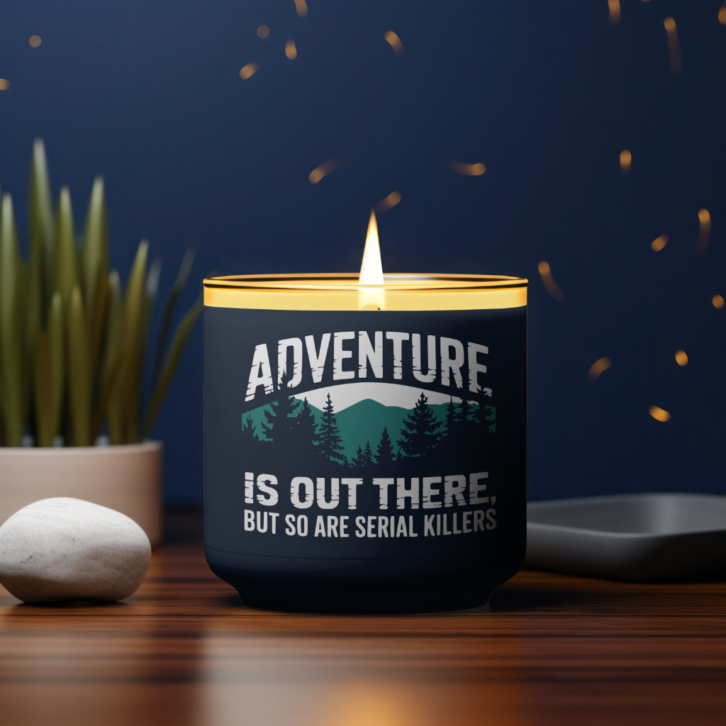 Serial killer SVG with humorous adventure-themed typography
