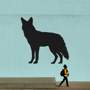 Minimalist Coyote Illustration silhouette