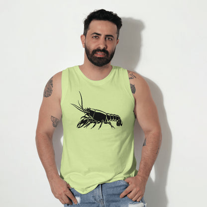 Crawdad clipart with segmented tail and extended antennae
