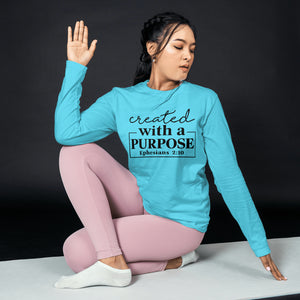 Created with a Purpose shirt graphic JPEG