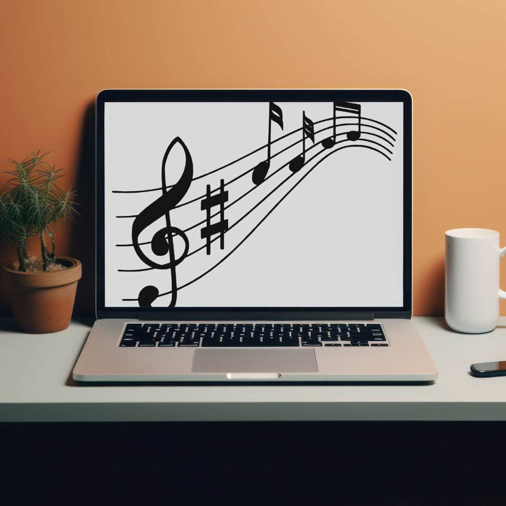 Music Staff Silhouette Graphic JPEG
