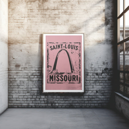 Missouri Gateway Arch with distressed text PDF
